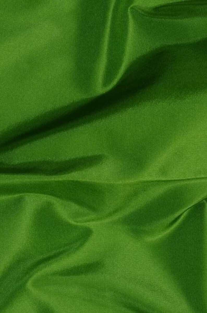 Iridescent Forest Green/Neon Green Taffeta Silk Fabric