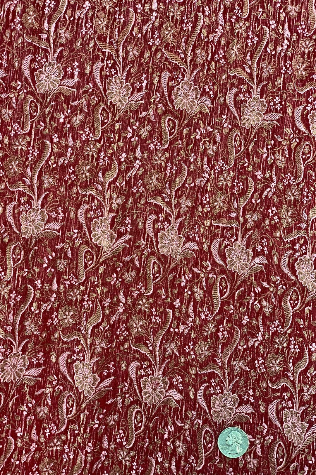 Rose Gold Silk Brocade JV-1535 Fabric main image 1