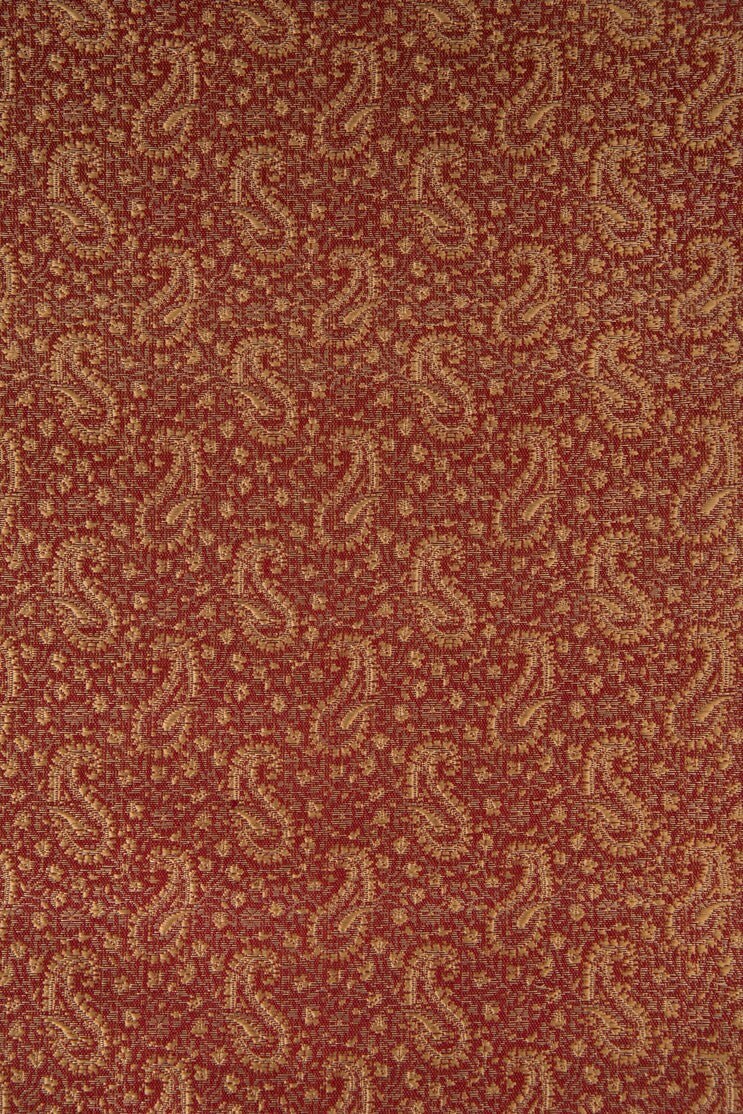 Maroon/Antique Gold Silk Brocade JV-1466 Fabric