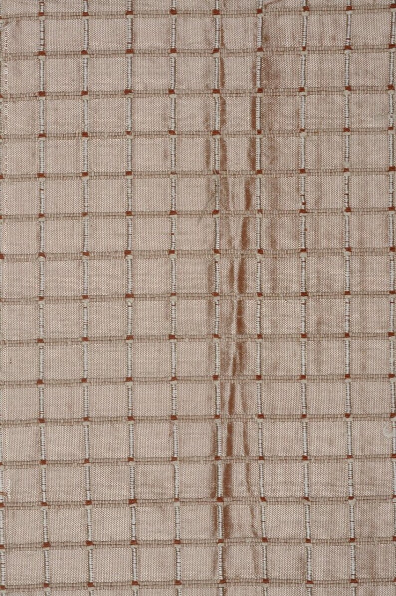 Lavender Lilac Silk Shantung Windowpane 44