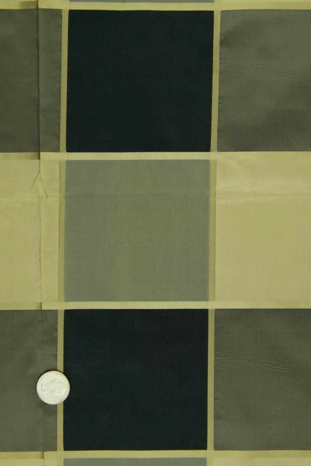 Green 074/1 Silk Taffeta Plaids & Stripes main image 1