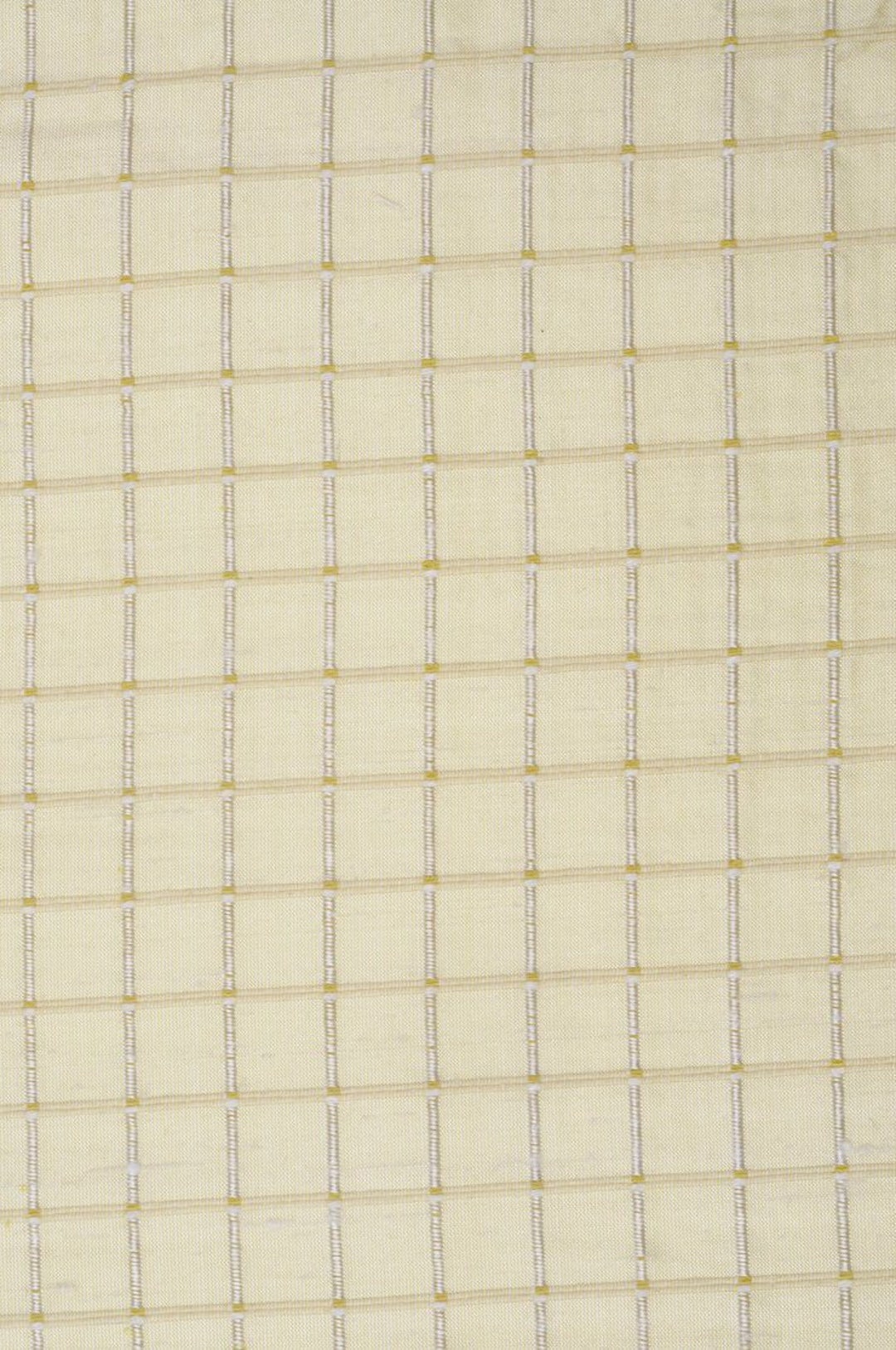 Dusty Beige Silk Shantung Windowpane 54
