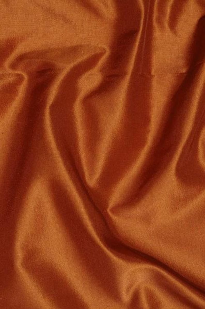 Iridescent Navy Blue/Russet Orange/Red Mahogany Taffeta Silk Fabric main image 0