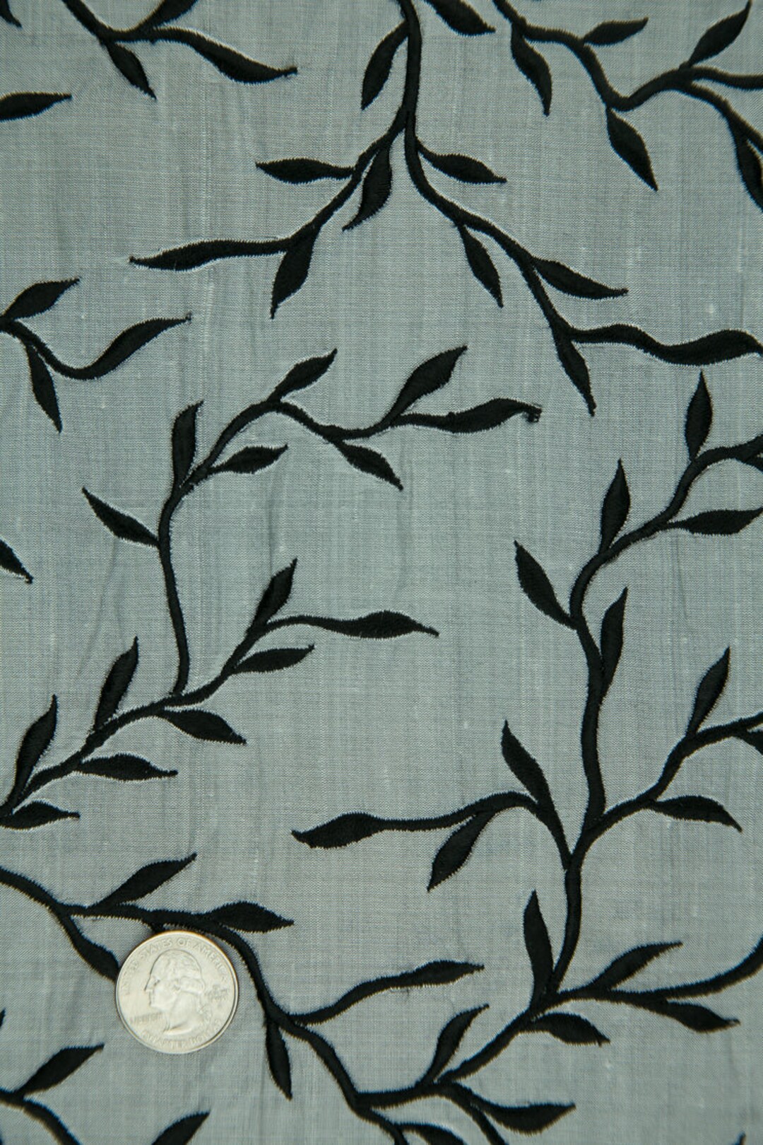 Golden 204 Embroidered Dupioni Silk