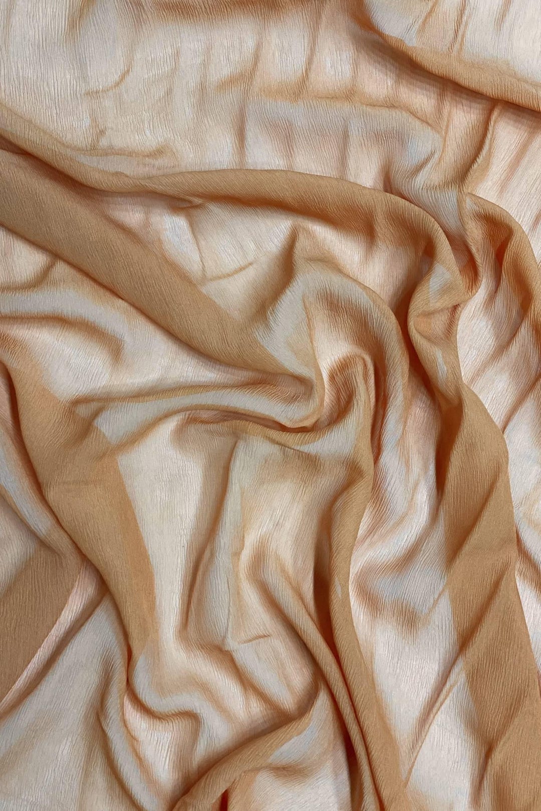 Citron Silk Heavy Crinkled Chiffon HCD-077 Fabric main image 0