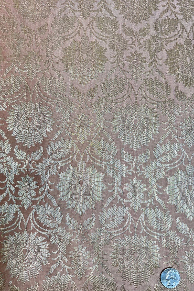 Surf Spray/ Silver/ Gold JV-1649/9 Silk Brocade
