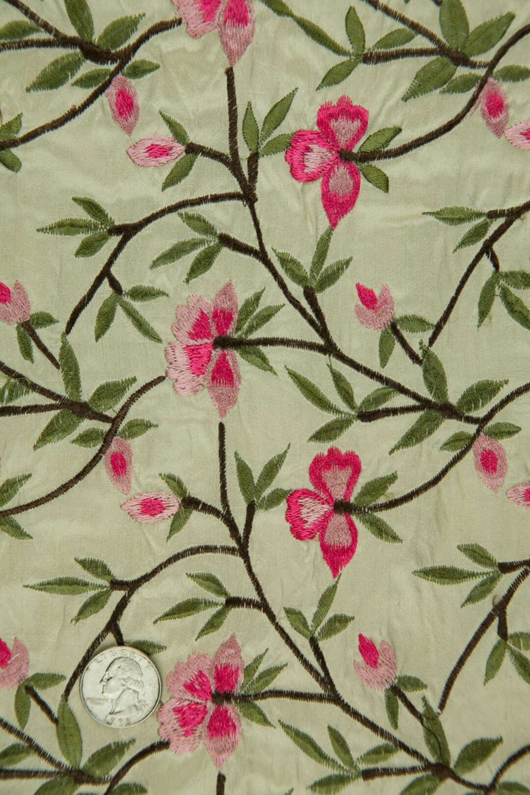 Embroidered Dupioni Silk MED-173/15 Fabric main image 0