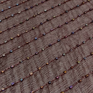Mustard Sequin & Beads On Chiffon JEC-129-4 Fabric main image 1
