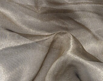 Black Gold Metallic Organza Fabric