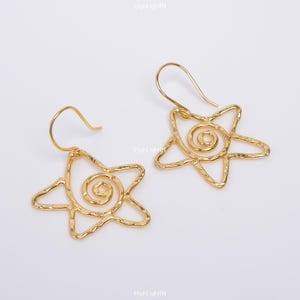 Star Design Earrings | 925 Sterling Silver | Drop Earrings | Dangle Earrings | Women Earrings | Handcrafted Earrings | Minimalist  Jewelry