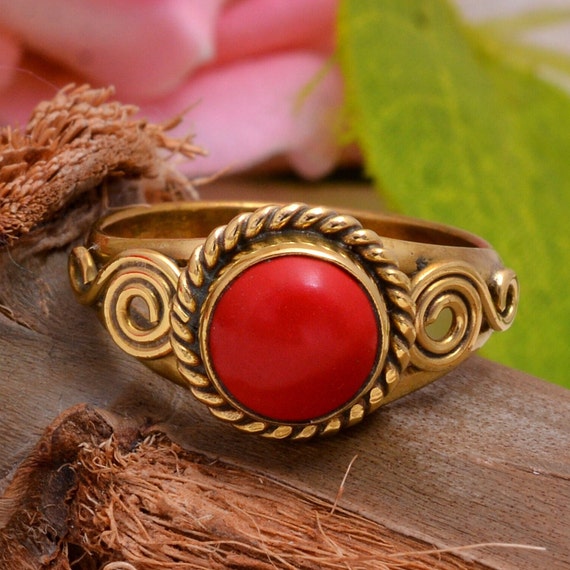 Red coral ring design | moonga stone ring designs as per in India | Clasf  services