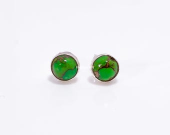 Natural Gemstone Turquoise Earrings | 925 Sterling Silver Earrings | Stud Earrings | Elegant Earrings | Women Earrings | Minimalist Jewelry