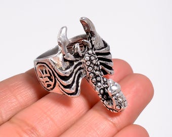 Scorpion Ring, Gothic Scorpion Statement Ring, Vintage Animal Ring for Men, Desert Creature Jewelry, Biker Ring, Punk Fashion Accessory
