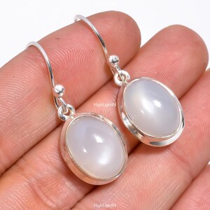 Moonstone Earrings | 925 Sterling Silver Earrings | Natural Gemstone Earrings | Women Earrings | Minimalist Jewelry | Handcrafted Earrings