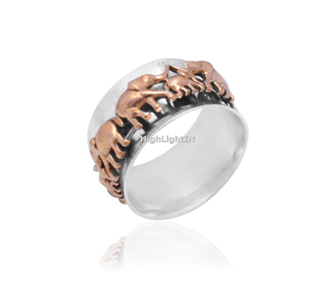 Elephant Spinner Ring | 925 Sterling Silver Spinner Ring | Fidget Ring ...