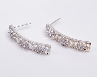 Orecchini A Goccia In Argento 925 Con Zirconi Cubici – Donna E Ragazza, Regalo Classico - 4