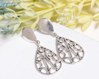 Dinglande örhängen | Örhängen i 925 sterlingsilver | Örhängen för kvinnor | Minimalistiska smycken | Örhängen i massivt silver | Droppörhängen | Dinglande örhängen