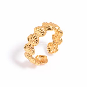 Gold Shell Ring | Adjustable Ring | Beach Inspired Jewelry | Dainty Women Ring | Sea Shell Ring | Minimalist Ring | Boho Summer Jewelry