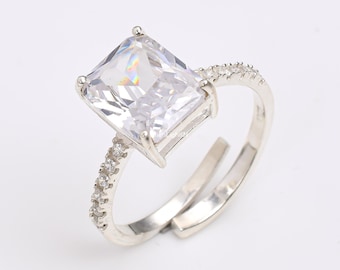925 Sterling Silver Ring | Engagement Ring | Dainty Ring | Promise Ring | Wedding Gift | Cubic Zirconia  Ring | Cubic Ring | Statement Ring