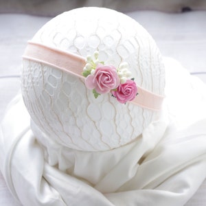 Baby flower Headband, newborn headband, baby girl headband, baby shower gift, newborn gift, newborn prop, cake smash prop, baby headband