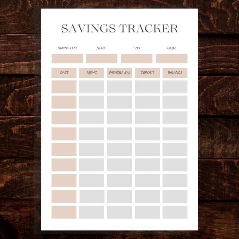 Printable Budget Planner Savings Tracker Savings Goal Etsy