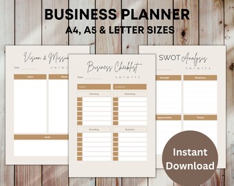 Business Planer | Business Planer Printable | Business Planer PDF | Business Planung | Business Planer | Business Paket