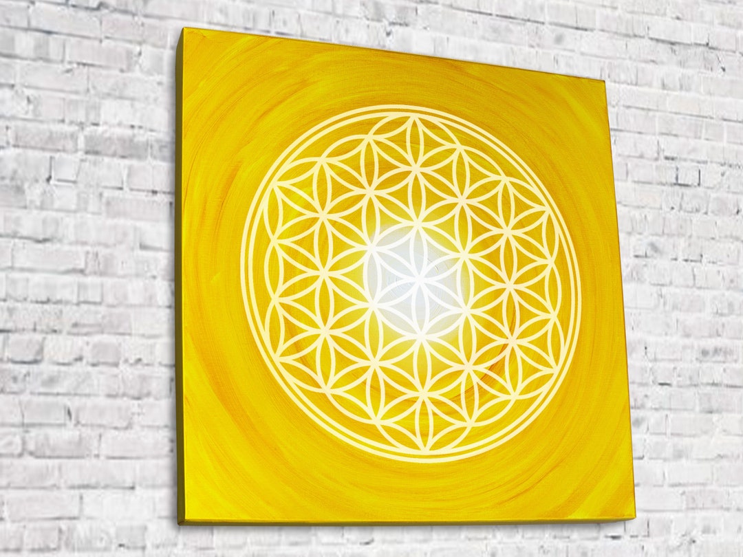 Flower of Life Wall Art • Original Handmade Sacred Geometry Painting ...