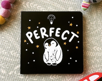 Perfect, Baby Board Book, Baby Book, Black and White, New Baby, Baby Shower Gift, Newborn, First Years, Christening, Christmas, New Mum