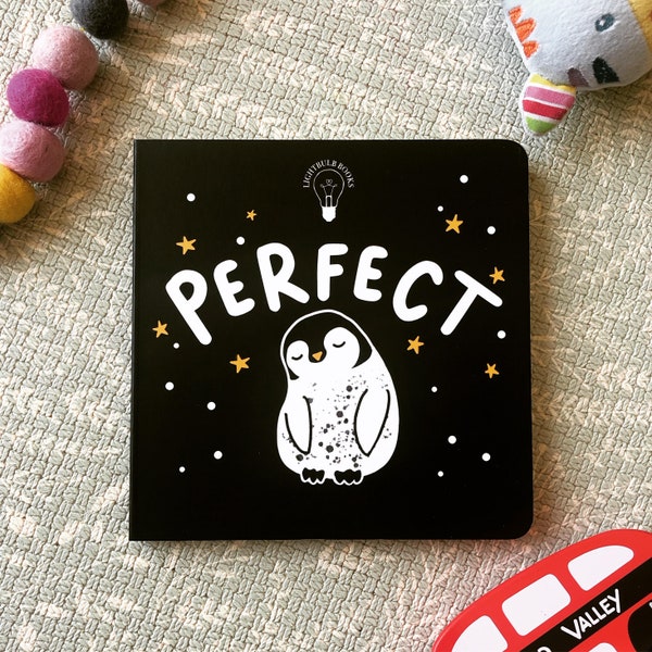 Perfect, Baby Board Book, Baby Book, Black and White, New Baby, Baby Shower Gift, Newborn, First Years, Christening, Christmas, New Mum