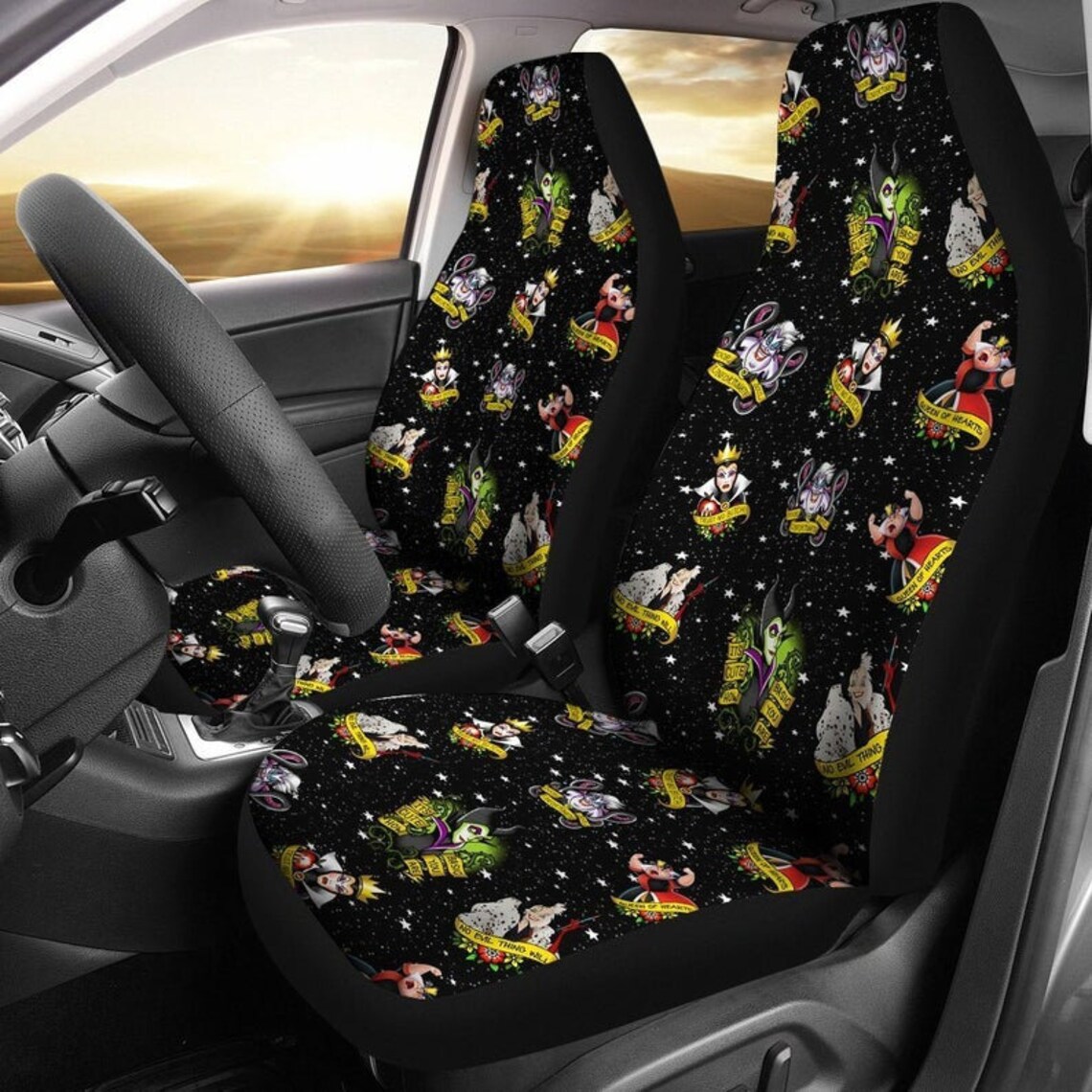 Disney Car Seat Covers Disney Villains Seat Covers Etsy