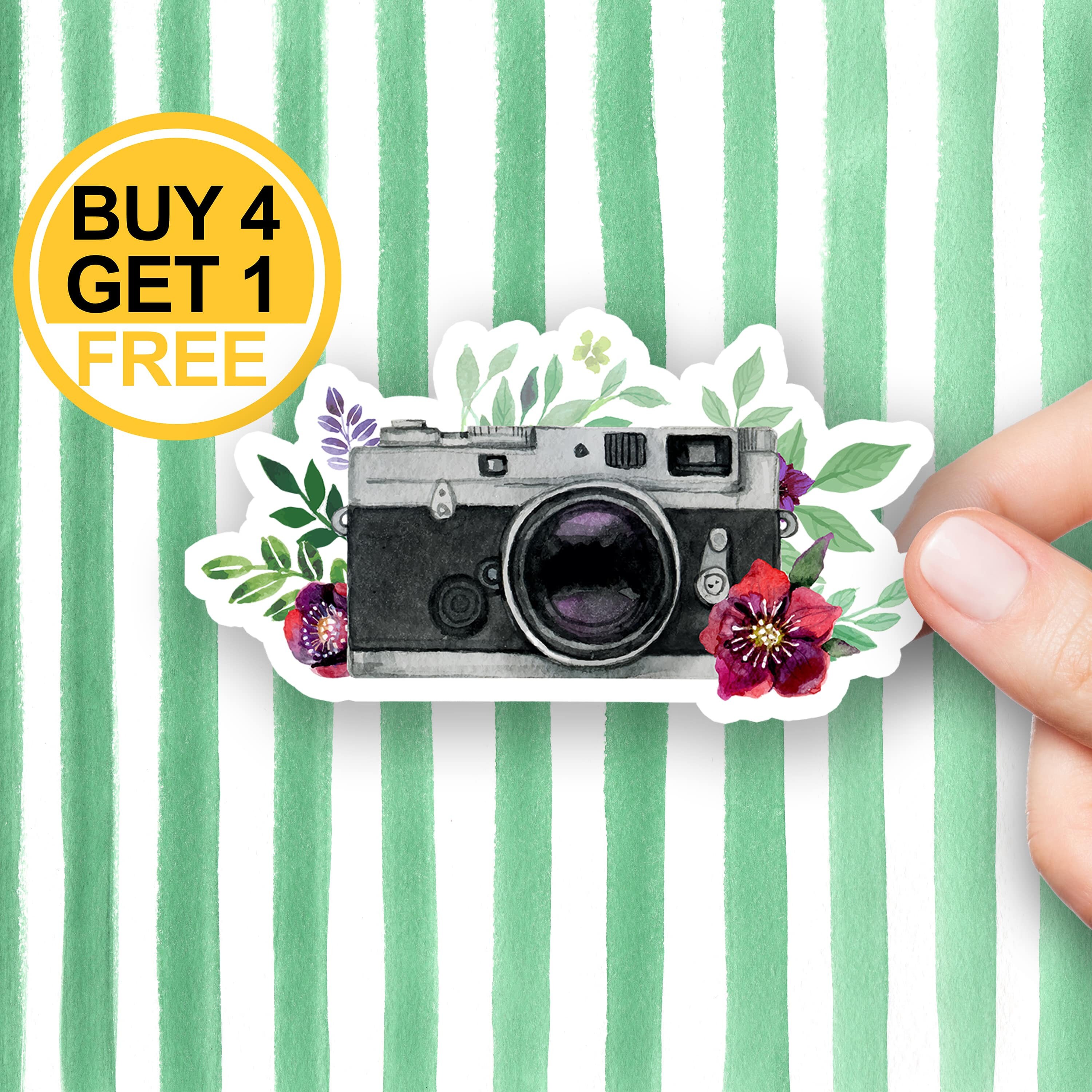 Fotografie Sticker Kamera Sticker Trendy Flower Stickers Etsy
