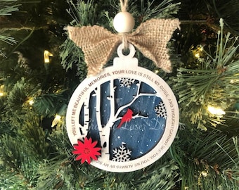 Cardinal Ornament - Christmas Ornament - Memorial Ornament - I Am Always With You Ornament - Cardinal Christmas Ornament - Gifts for Loss