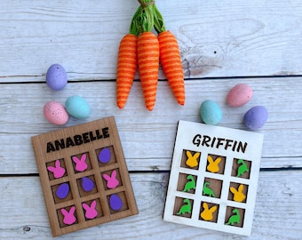 Easter Tic Tac Toe - Personalized Game - Easter Game - Basket Filler - Kids Game - Personalized Tic Tac Toe Game -
