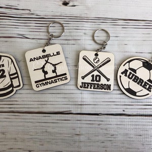 Texas Map Foortball Basketball Baseball Keychain for Kids Athlete Dream  Sports Keychains Gifts for Friend Coach Bags Pendants