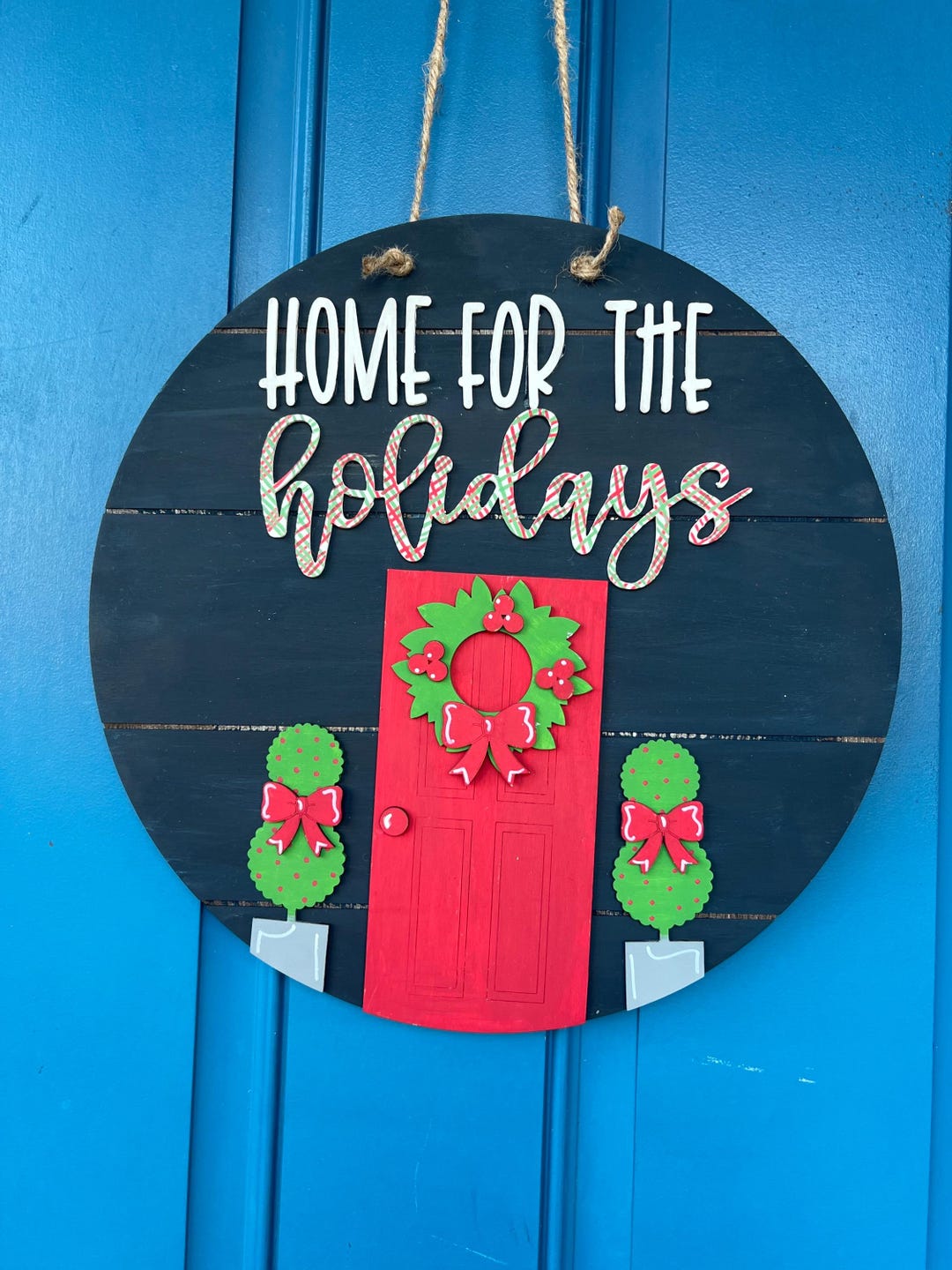 Warm Winter Wishes Christmas Door Hanger Door Hanger Wall Decor