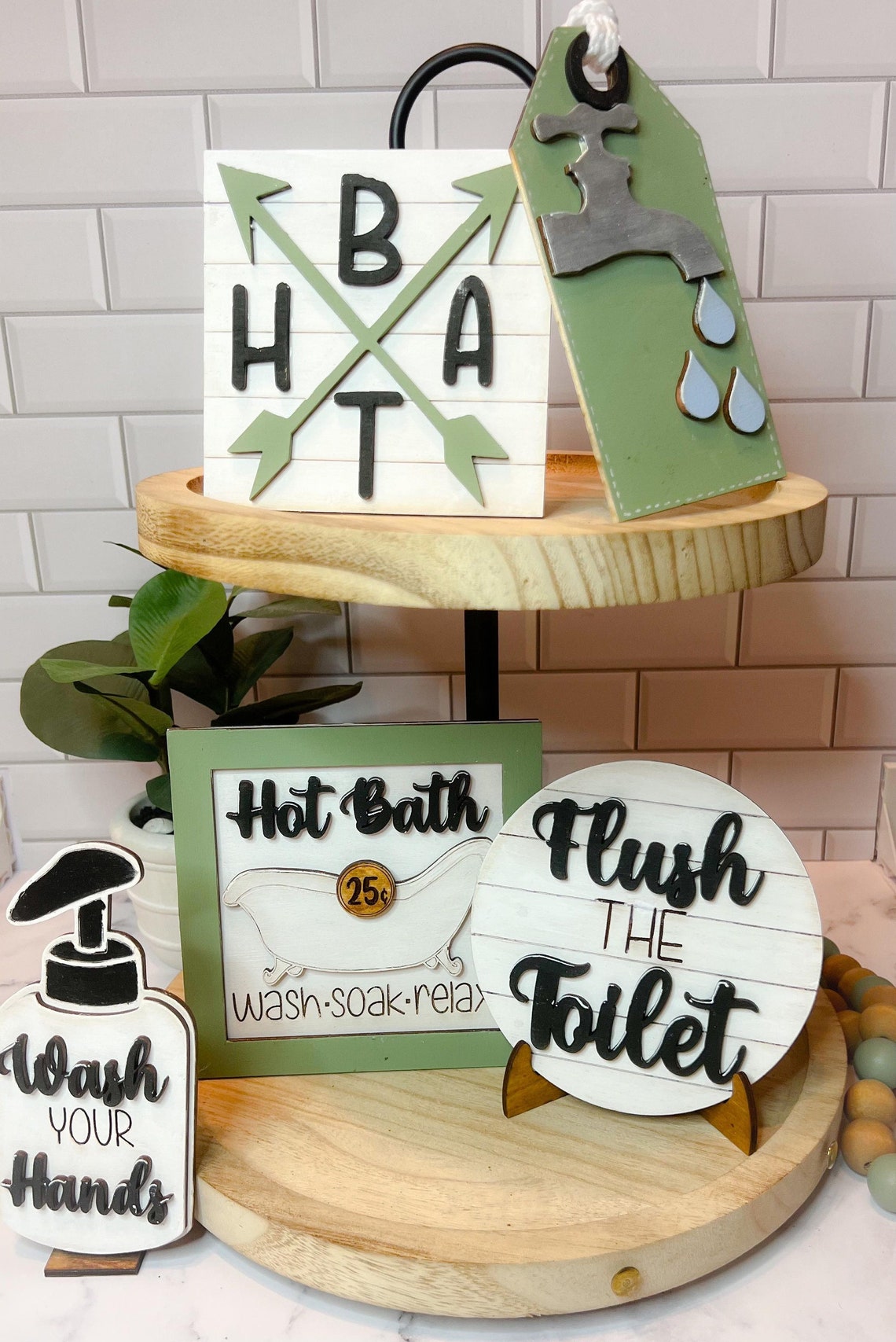 Bathroom Tier Tray Bath Tier Tray Bundle Bathroom Decor Etsy