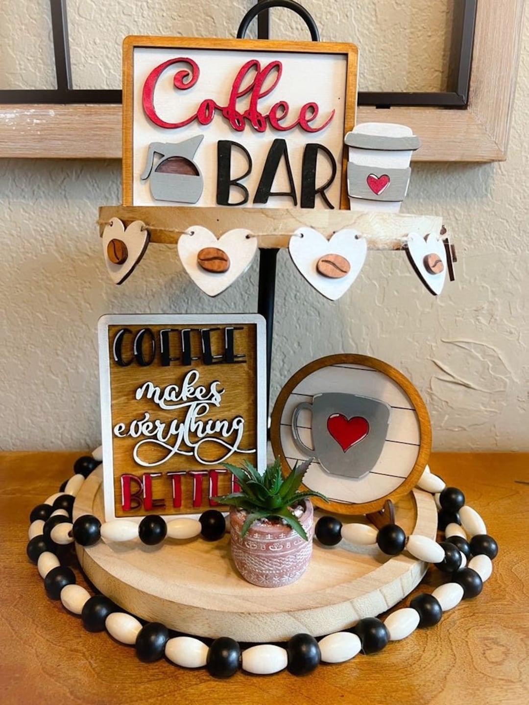 Coffee Bar Tier Tray Coffee Tray Bundle Coffee Bar Coffee Tier Tray