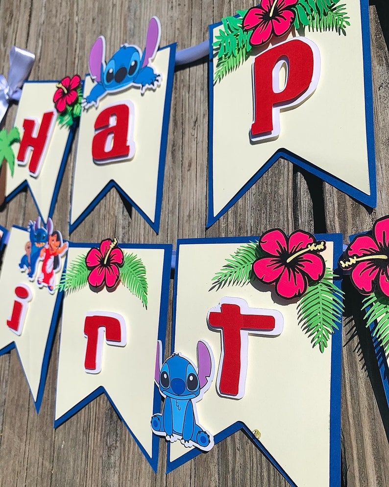 Lilo and Stitch Birthday Banner Custom Birthday Banner lilo - Etsy