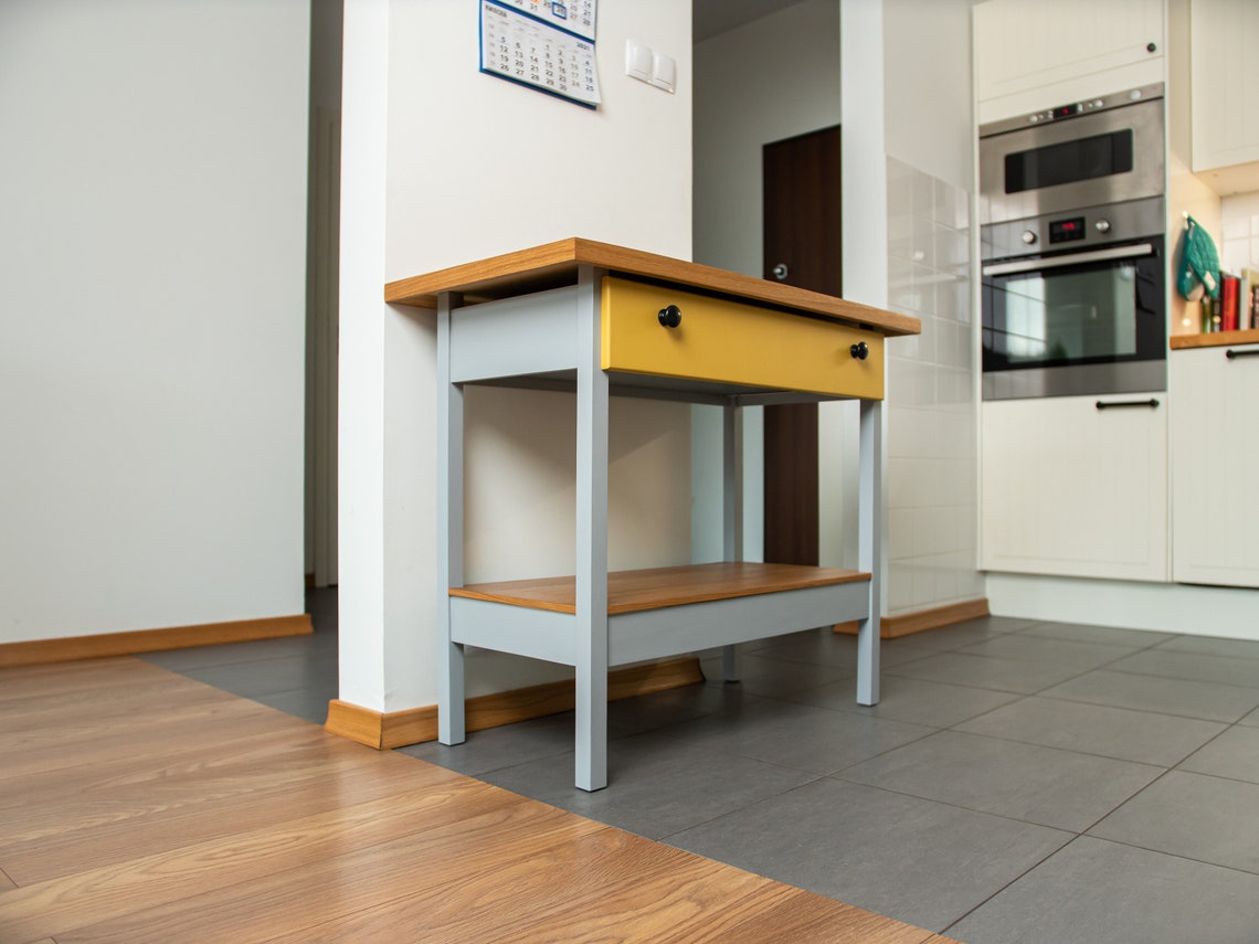kitchen side table with storage