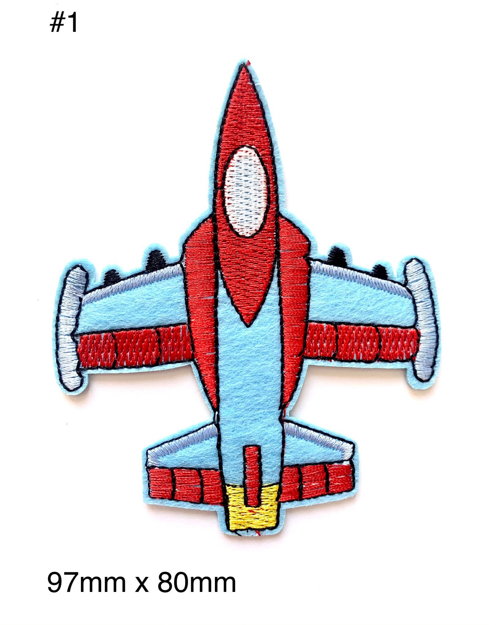 Airplane sew/ iron on embroidered patch Etsy