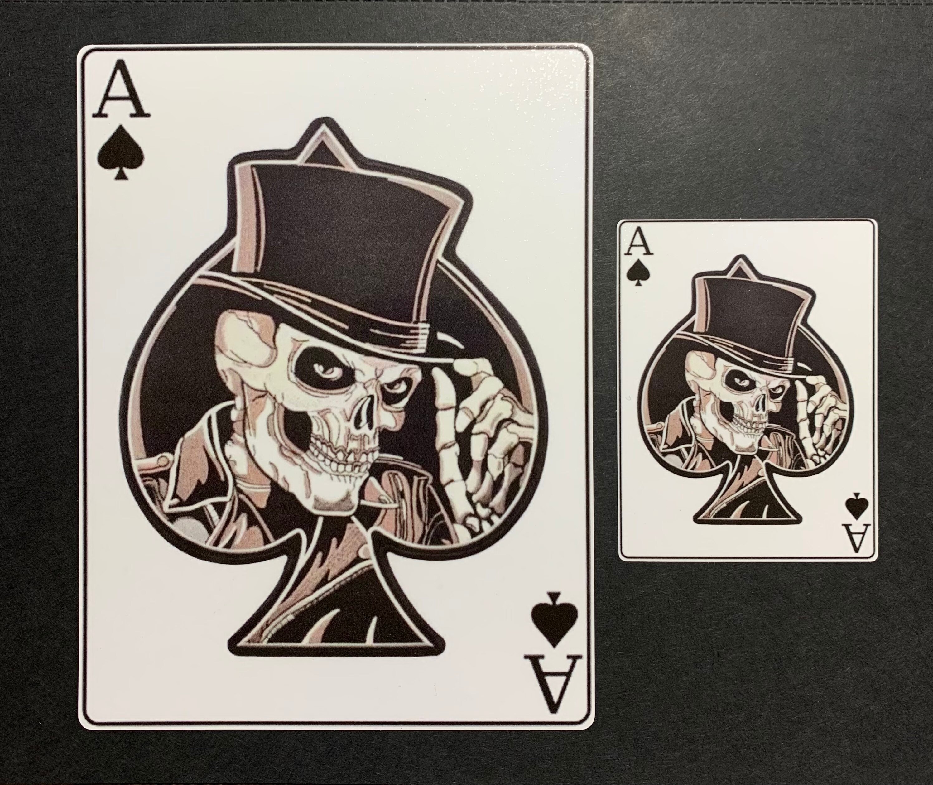 Skull gangster Ace of Spades poker waterproof laminated vinyl Etsy