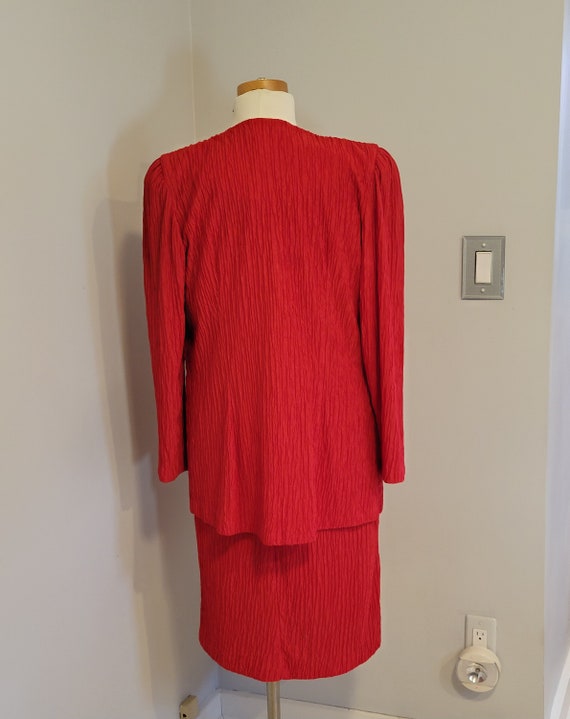 David Rose Size 14 Red Dress with Jacket- Beautif… - image 3