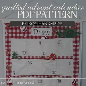 Gewatteerde adventskalender Naaipatroon geschikt voor beginners