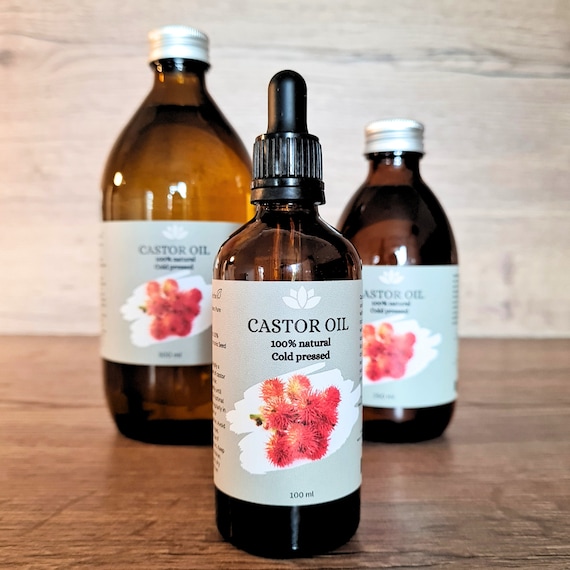 Castor oil Cold pressed Natural 100% Ricinus Communis Seed Oil 500ml/250ml/100ml glass bottle