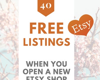 Etsy: Get 40 free listings when opening a new Etsy shop