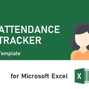 Attendance tracker for Microsoft Excel | Employee attendance | Student attendance | Schedule | Calendar | HR  | Printable | Digital