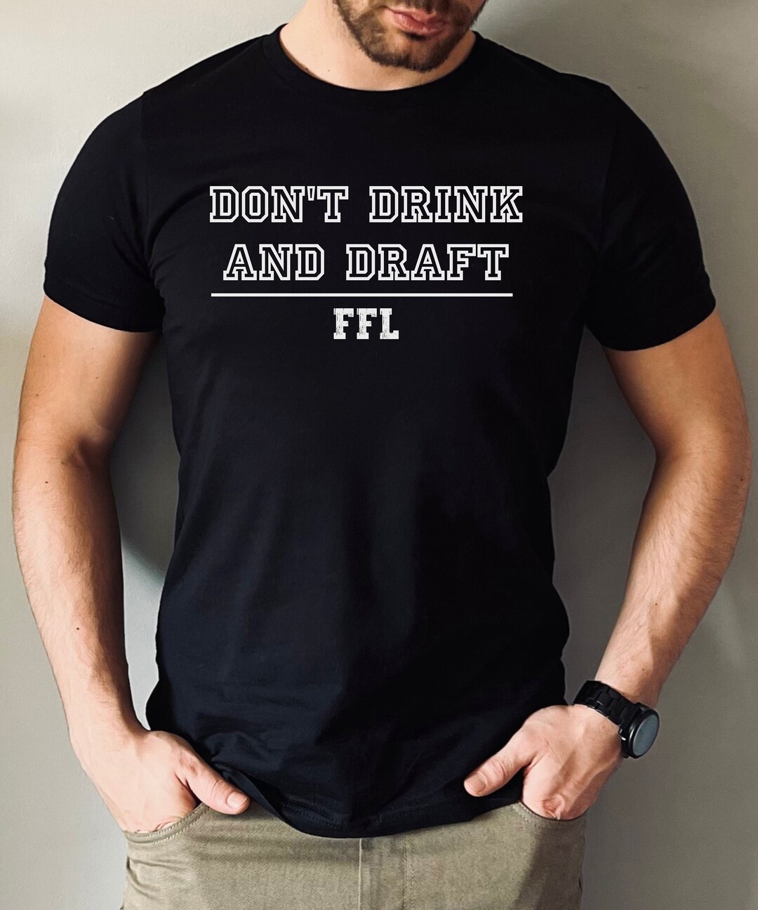 I Drink and Draft Funny Fantasy Football Champion T Shirt