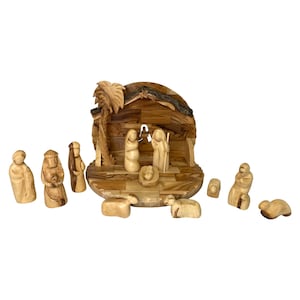 Kerst Kerststal Creche olijfhout Handgemaakt in Bethlehem Holy Land, kerstcadeaus