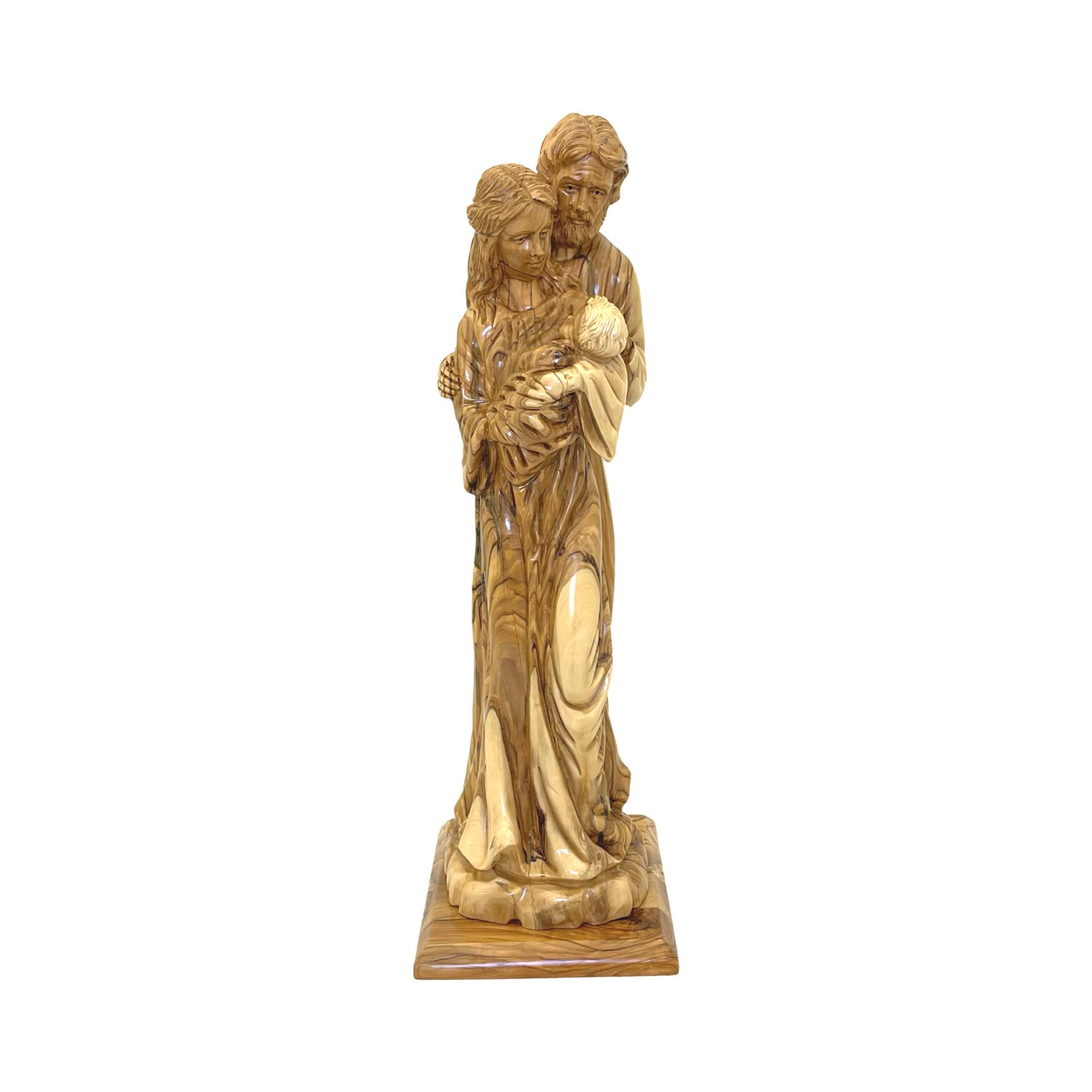 Holy Family Large Statue Olive Wood Handmade in Bethlehem Holy Etsy