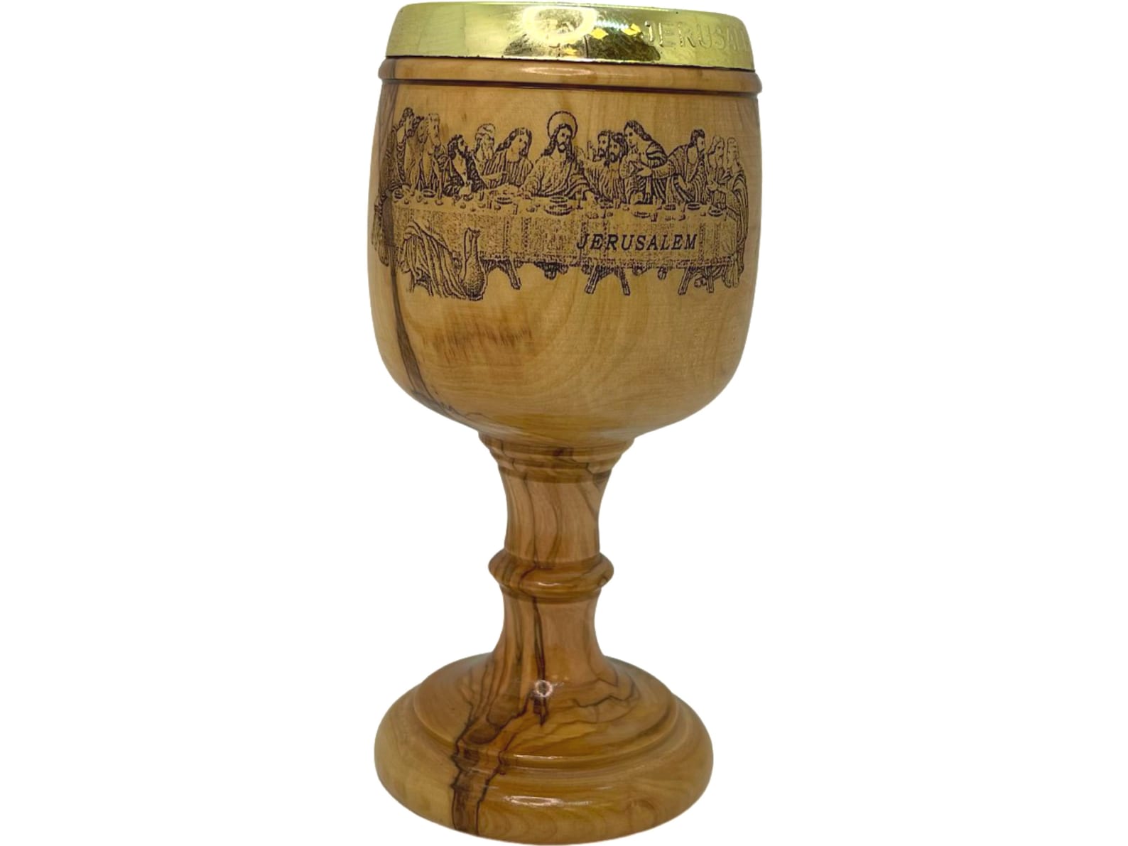 Communion Cup Olive Wood, Christian Chalice, Easter, Carved Olive Wood